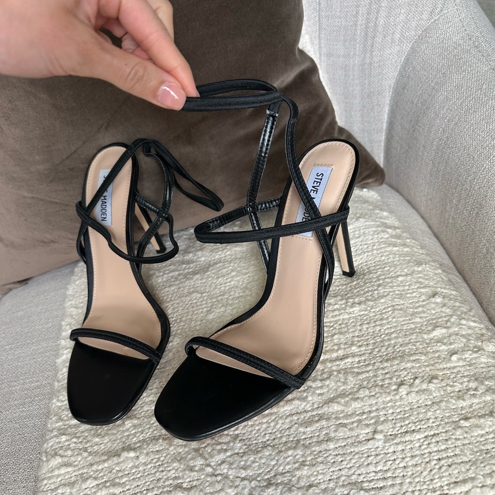 Steve Madden Elegant Black Strappy Heels